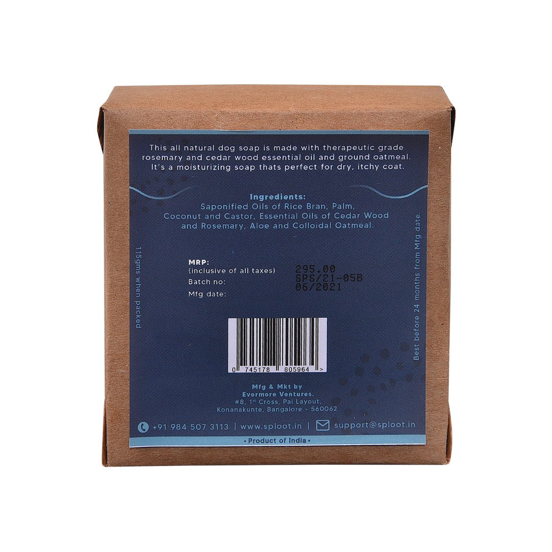 Pet Soap - Oats, Rosemary,Cedarwood by Sploot - Wagr - The Smart Petcare Platform