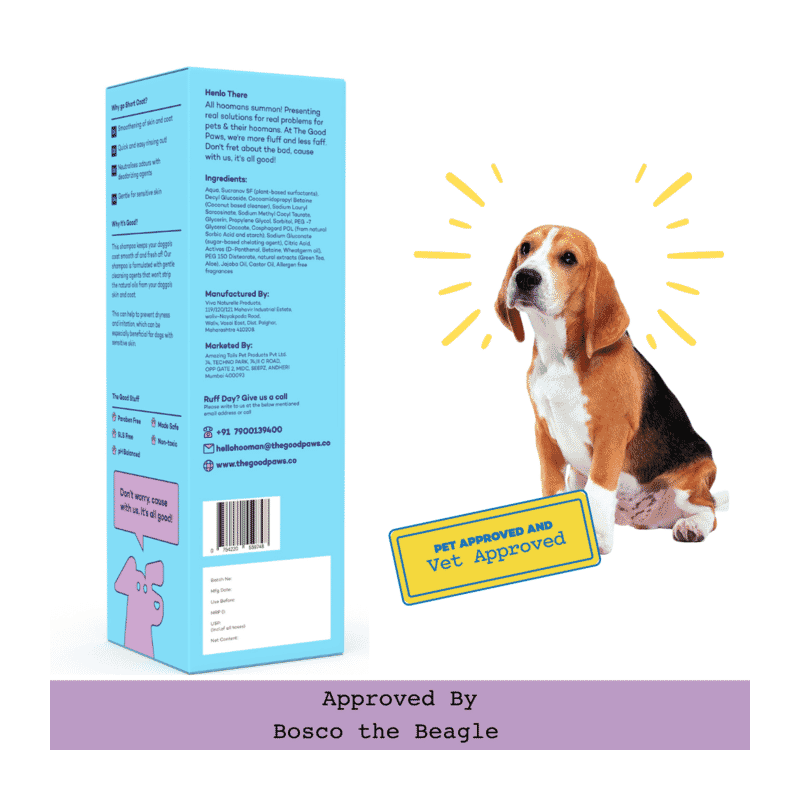 The Good Paws FRESSSSH AF Short Coat Smoothing Dog & Cat Shampoo with Jojoba & Castor Oil - Coconut Mint 250ml - Wagr Petcare