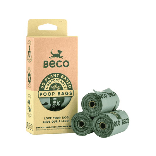 Beco Compostable Poop Bags, Standard Rolls (4*60), Unscented - Wagr - The Smart Petcare Platform