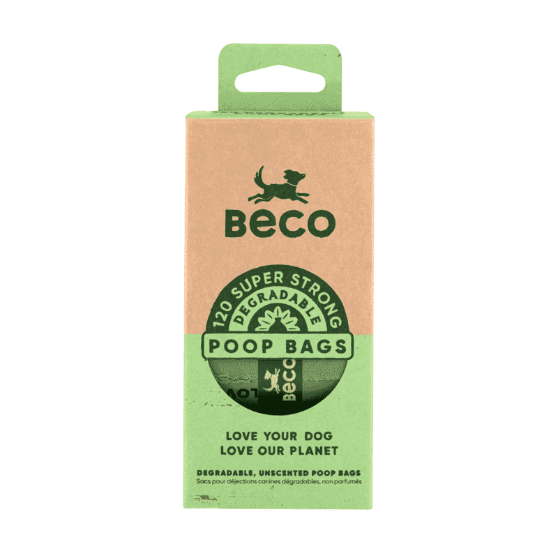 Beco Degradable Poop Bags, 120 Bags with handles, Unscented - Wagr - The Smart Petcare Platform