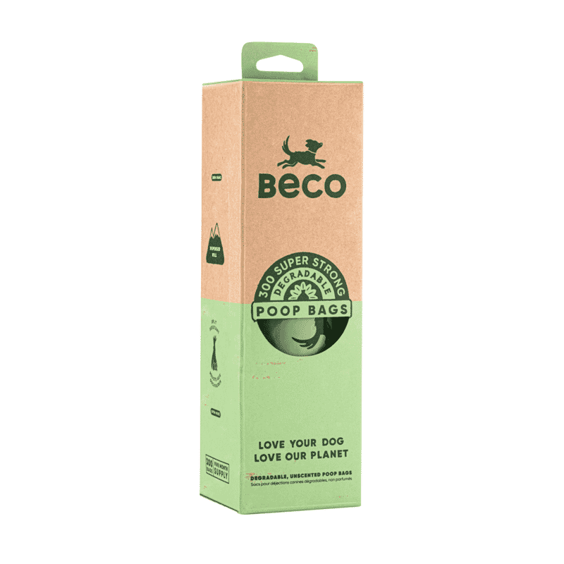 Beco Degradable Poop Bags, Dispenser Roll 300 Bags, Unscented - Wagr - The Smart Petcare Platform