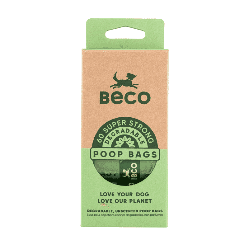 Beco Degradable Poop Bags, Rolls(4*60), Unscented - Wagr - The Smart Petcare Platform