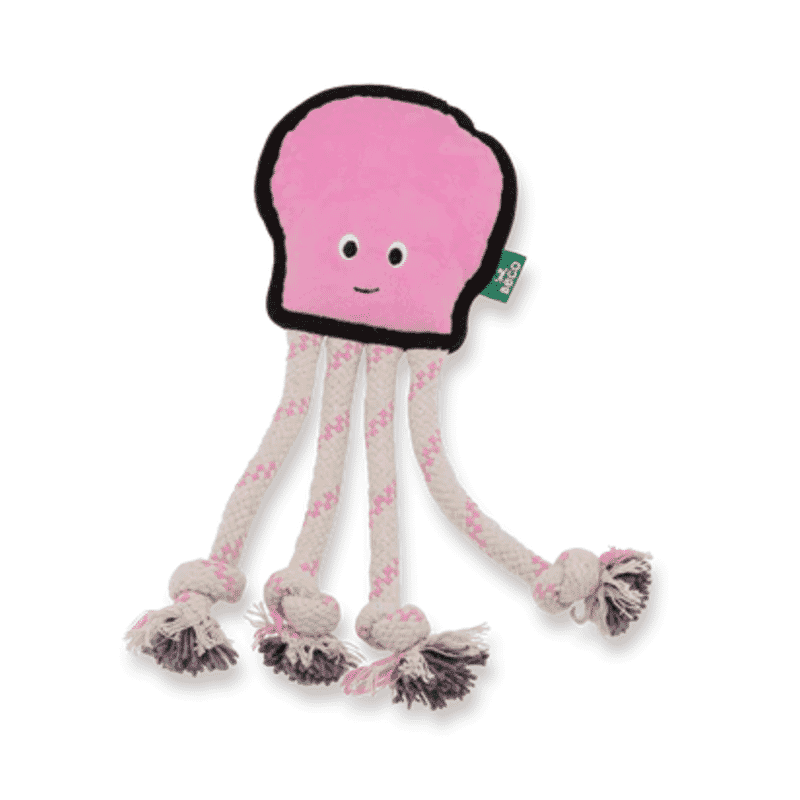 Beco Dual Material Octopus Toy for Dogs - Wagr - The Smart Petcare Platform