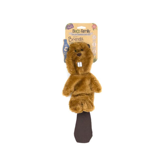 Beco Pet Stuffing Free Beaver Toy for Dogs - Brown - Wagr - The Smart Petcare Platform