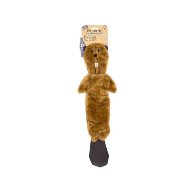 Beco Pet Stuffing Free Beaver Toy for Dogs - Brown - Wagr - The Smart Petcare Platform