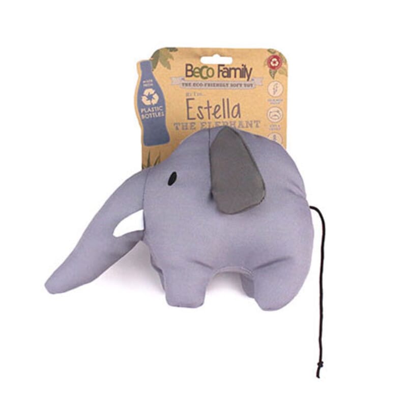 Beco Soft Estella The Elephant Toy with Squeeker for Dogs - Grey - Wagr - The Smart Petcare Platform