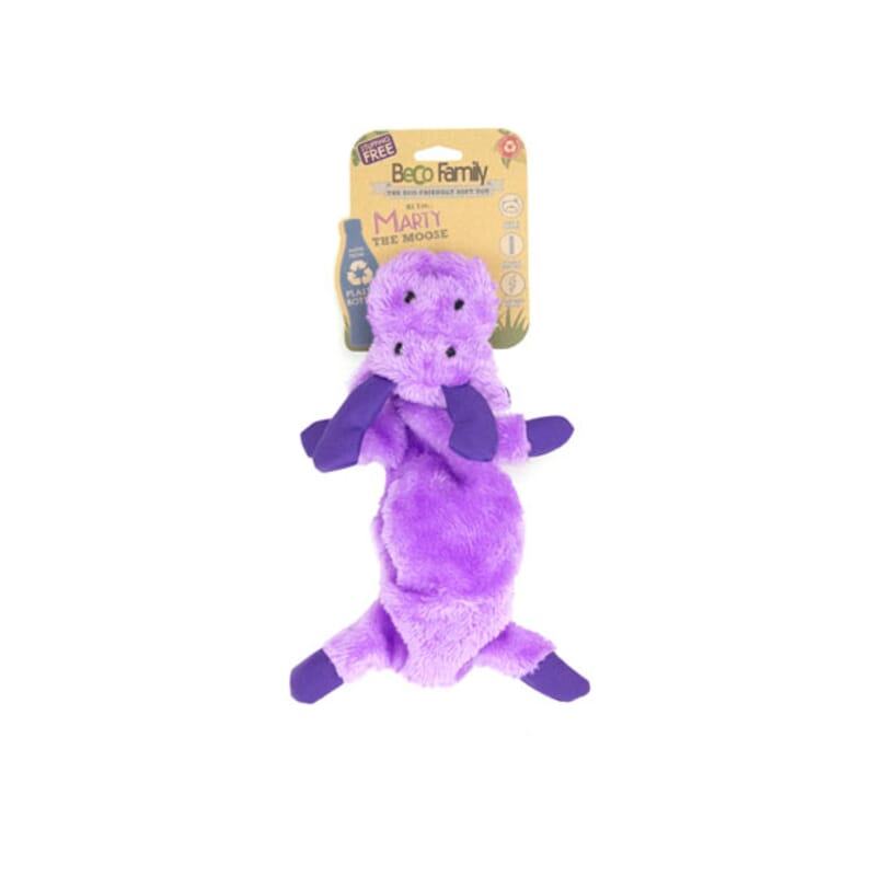 Beco Stuffing Free Moose Toy for Dogs - Purple - Wagr - The Smart Petcare Platform
