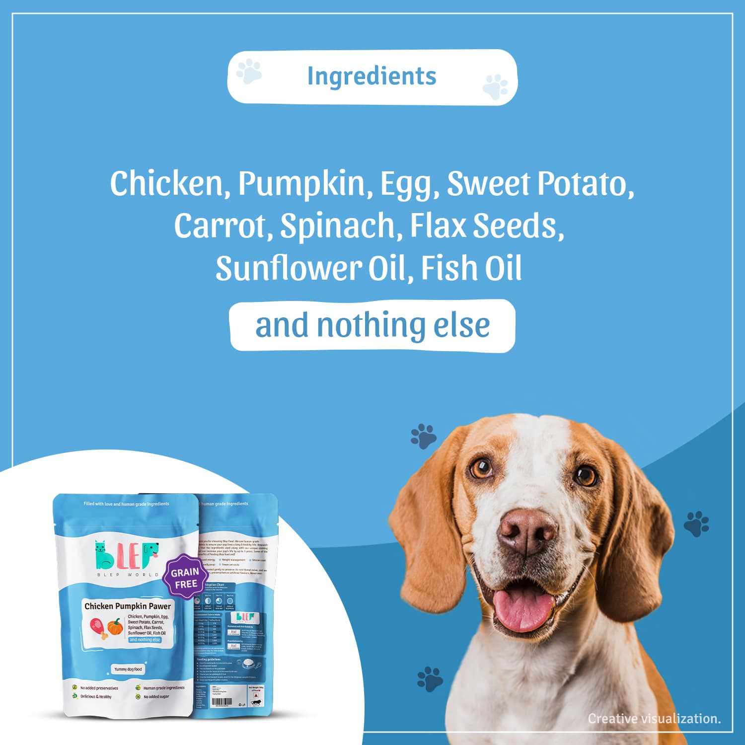 BLEP Chicken Pumpkin Pawer for Dogs - Wagr Petcare