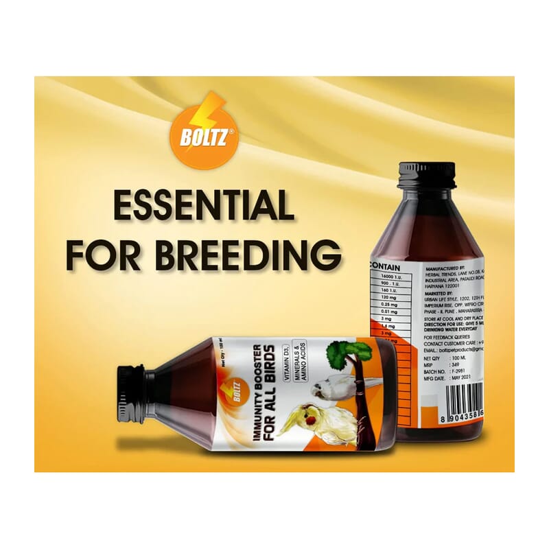 Boltz Immunity Boosters for All Birds - Wagr - The Smart Petcare Platform
