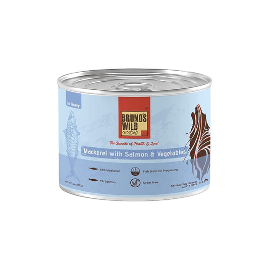 Bruno's Wild Essentials - Mackerel with Salmon and Vegetables Dog Wet Food - Wagr Petcare