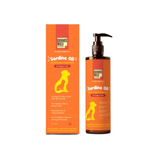 Bruno's Wild Essentials - Sardine Oil Natural Omega-3 Supplement - 200ml - Wagr Petcare