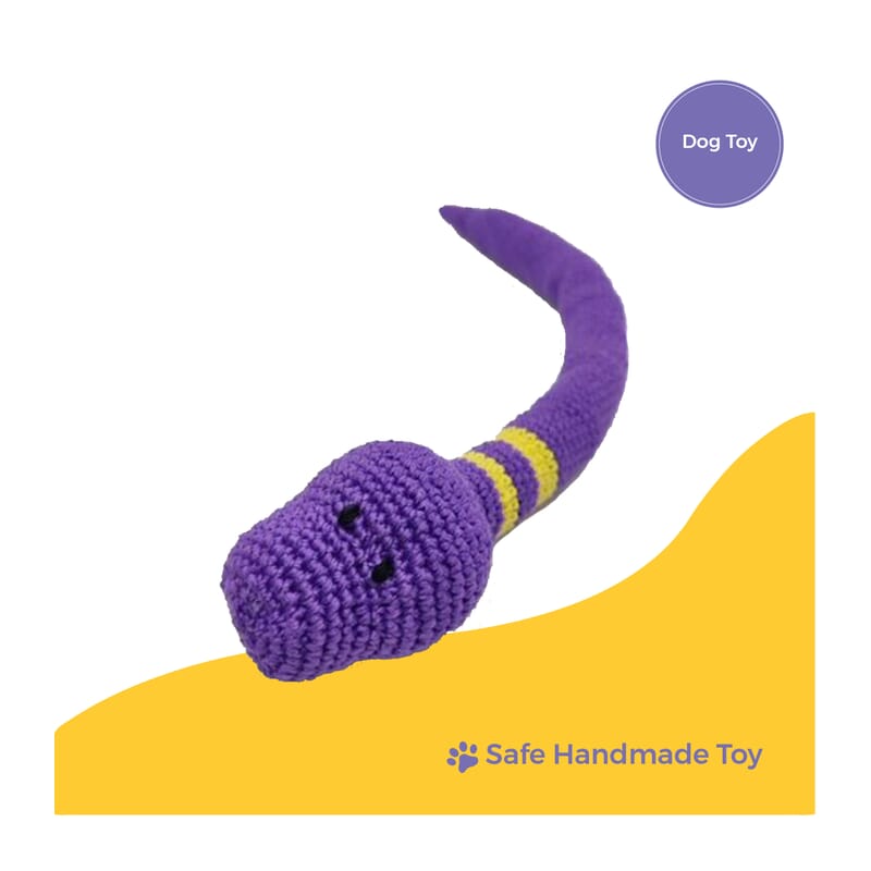 Captain Zack Crochet Snake Dog Toy - Wagr - The Smart Petcare Platform