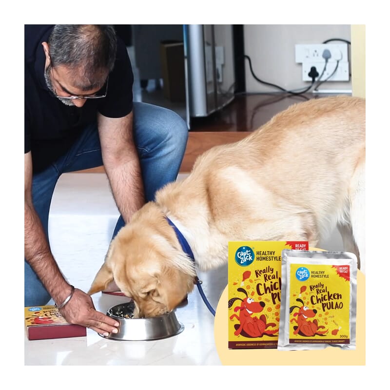 Captain Zack Really Real Chicken Pulao Ready-To-Eat Meal, 100 gm - Wagr - The Smart Petcare Platform
