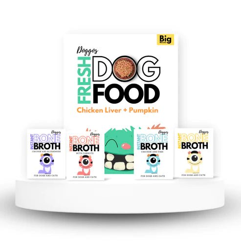 Doggos The Super Monster Club ( 800g of Fresh dog food + 4 flavours of Instant Bone Broth) - Wagr Petcare