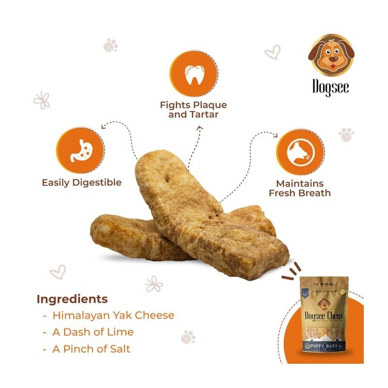 Dogsee Chew Puffy Bars - 70g - Wagr - The Smart Petcare Platform