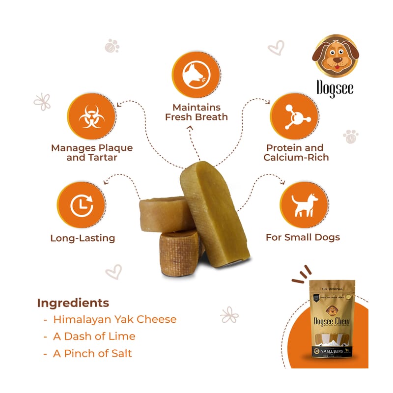 Dogsee Chew Small Bars- 100g - Wagr - The Smart Petcare Platform