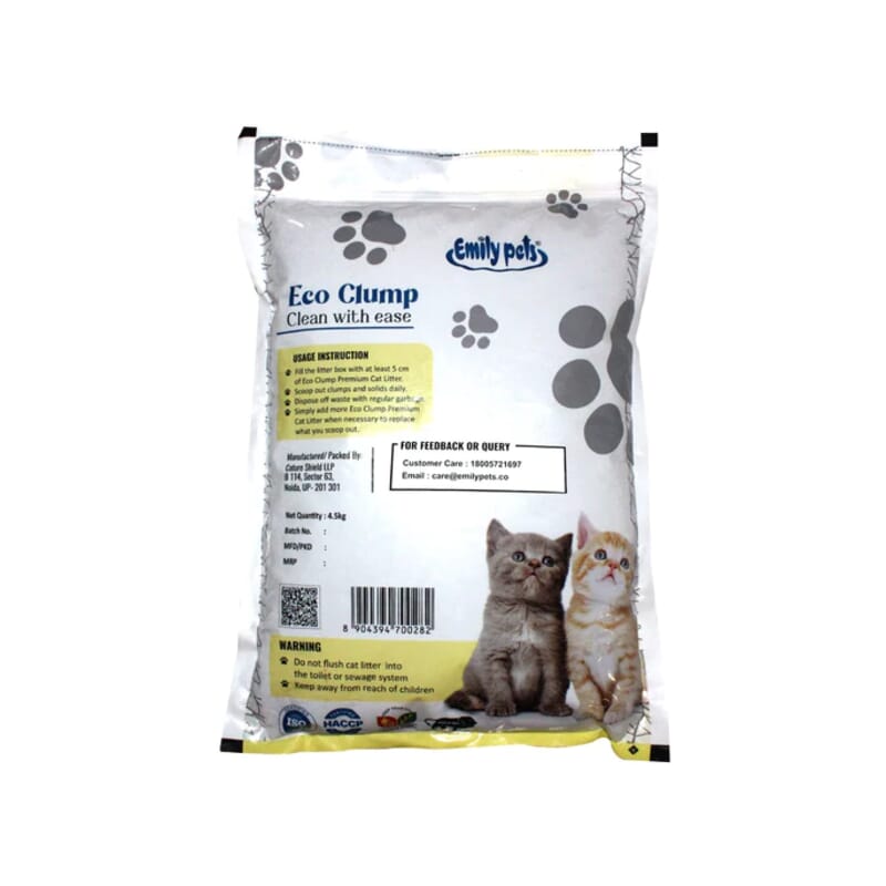 Emily Pets Fresh Scented Bentonite Cat Litter Lemon 4.5 kg - Wagr - The Smart Petcare Platform