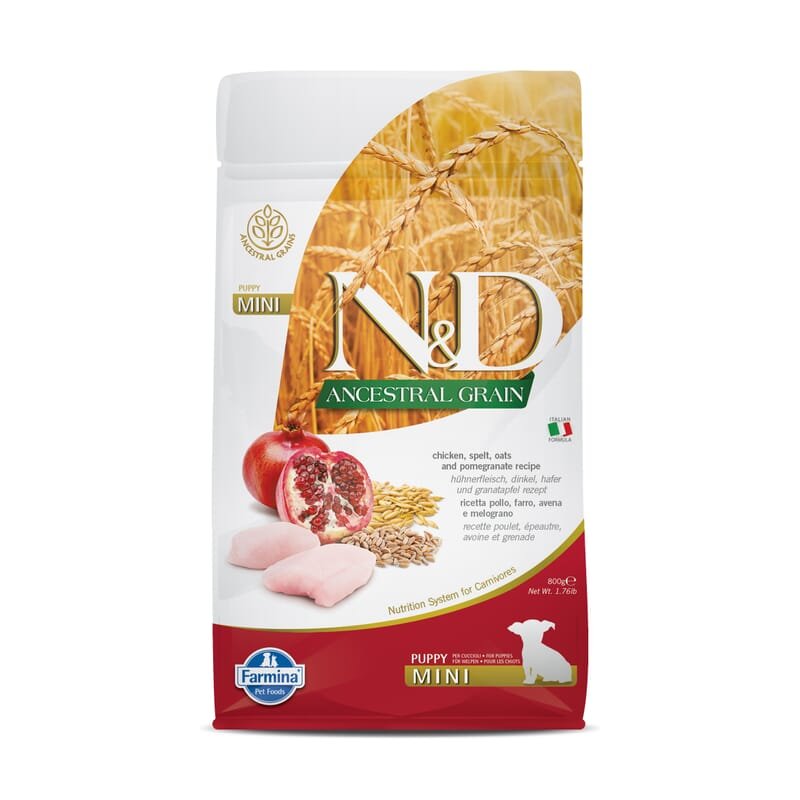 FARMINA N&D Ancestral Grain - Chicken & Pomegranate - Dog Dry Food - Puppy - Mini Breed - Wagr - The Smart Petcare Platform