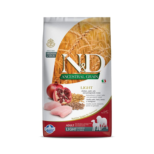 Farmina N&D Ancestral Grain Medium & Maxi Breed Adult Dry Dog Food - Chicken & Pomegranate, 2.5KG - Wagr - The Smart Petcare Platform