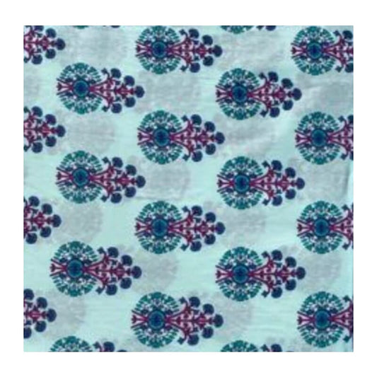 Flury Cotton Quilted Coat for Dogs Double Strap - Flowerpots in Blue - Wagr Petcare