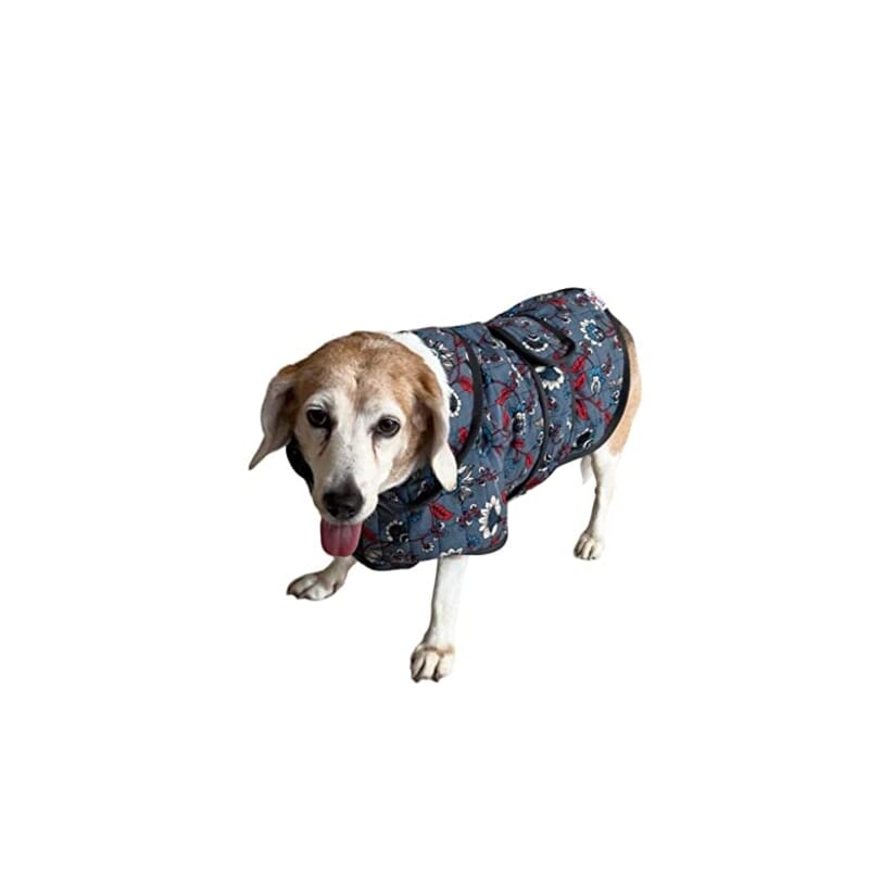 Flury Cotton Quilted Coat for Dogs Double Strap - Gray Gardens - Wagr Petcare