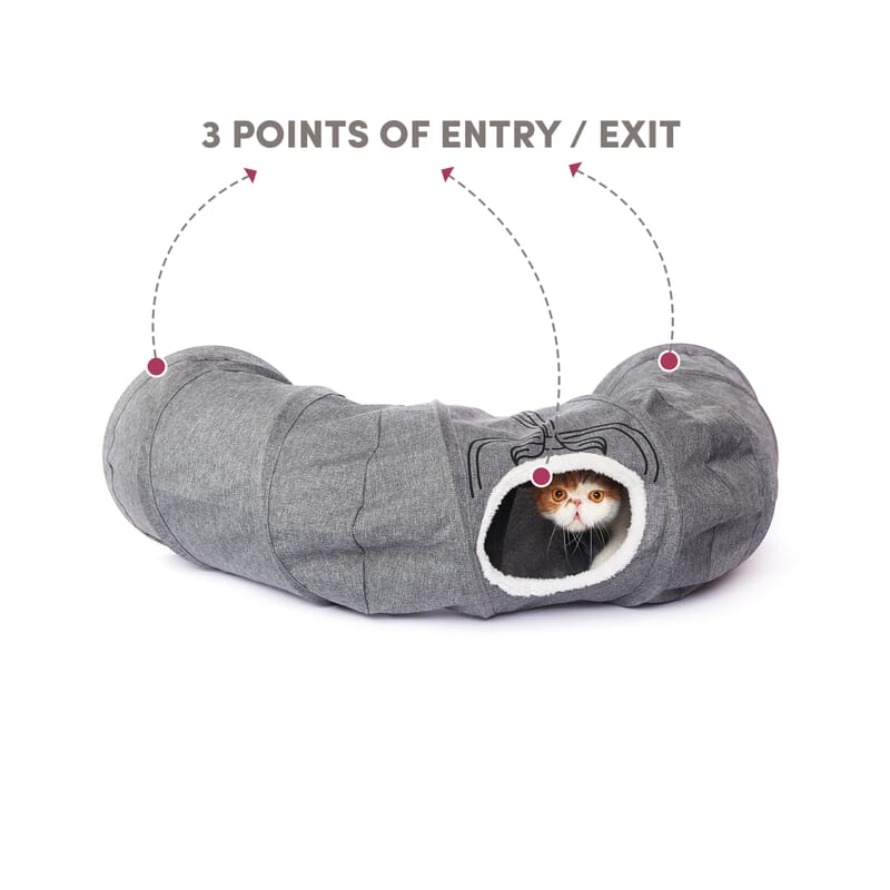 Fofos Catboy Tunnel Half Donut Interactive Cat Toy - Wagr Petcare