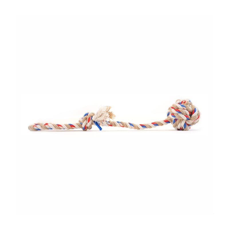Fofos Flossy Rope Toy With Ball Dog Toy - Wagr Petcare