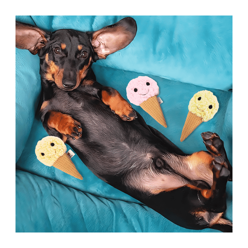 Fofos Ice Cream Plush Toy for Dogs (Mix) - Wagr Petcare