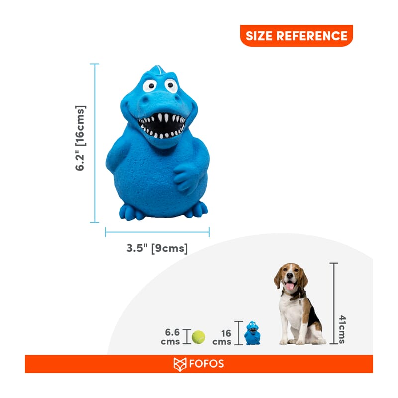Fofos Latex Bi Dinosaur Dog Toy - Wagr Petcare