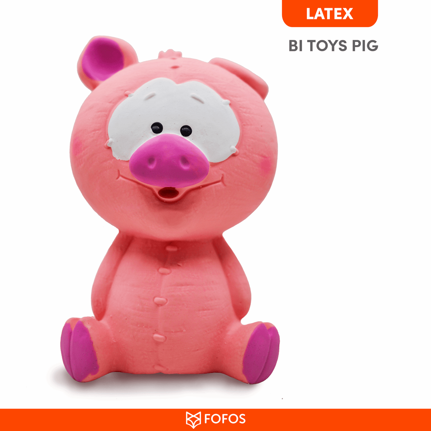 Fofos Latex Bi Pig Dog Toy - Wagr Petcare