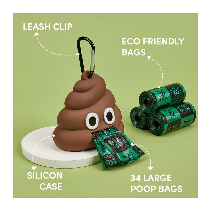 Fofos Poop Bag Sets (34 bags with one dispenser) - Wagr Petcare