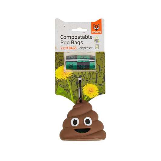 Fofos Poop Bag Sets (34 bags with one dispenser) - Wagr Petcare