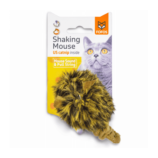 Fofos Pull String & Sound Chip Electronic Mouse Cat Toy - Wagr Petcare