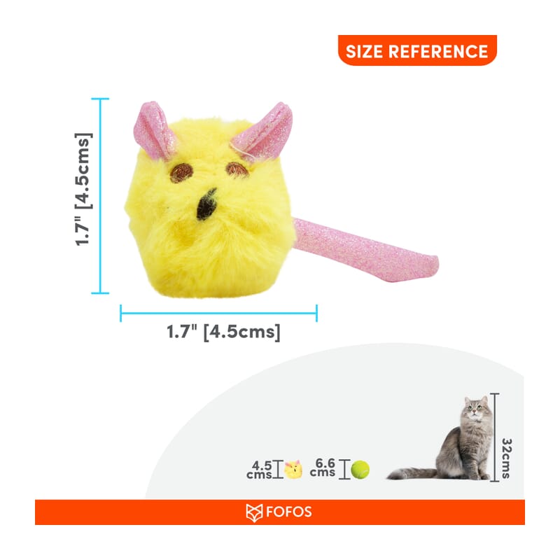Fofos Rattle Mouse Cat Toy, 18 pieces at 140 Rs. per piece - Wagr Petcare