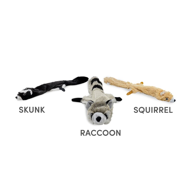 Fofos Skinneez Raccoon Dog Toy - Wagr Petcare