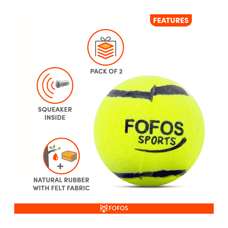 Fofos Sports Fetch Ball Dog Toy, Pack of 2 - Wagr Petcare