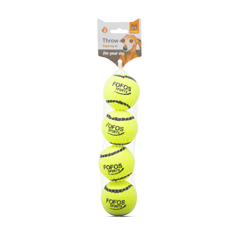 Fofos Sports Fetch Ball for Dogs, pack of 4 - Wagr Petcare