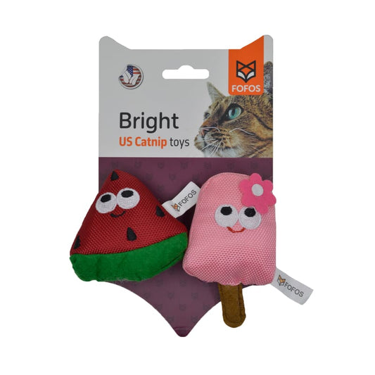 Fofos Summer Cat Toy - Watermelon with Popsicle - Wagr Petcare