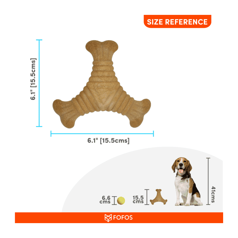 Fofos Triangle Woodplay Chew Toy - Wagr Petcare