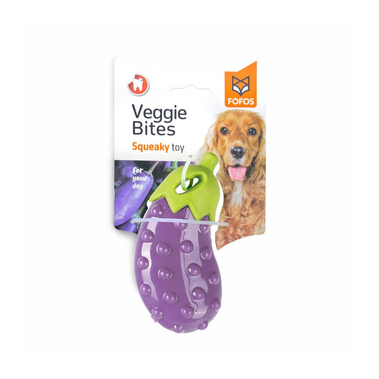 Fofos Vegi-Bites Eggplant Dog Chew Toy - Wagr Petcare