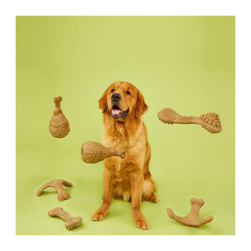 Fofos Woodplay Drumstick Dog Toy - Wagr Petcare