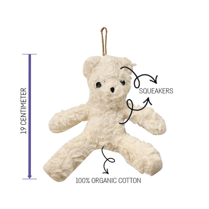 Forfurs Clumsy the Teddy Dog Plush Toy, 100% Organic - Wagr - The Smart Petcare Platform