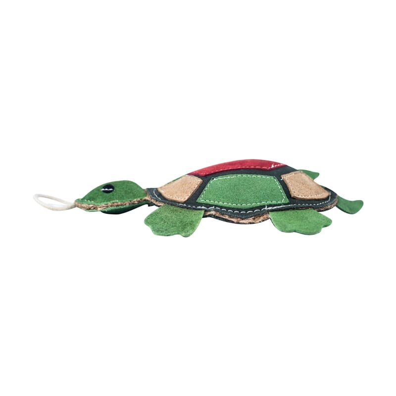 Forfurs Flatty Turtle Leather Dog Toy - Wagr - The Smart Petcare Platform