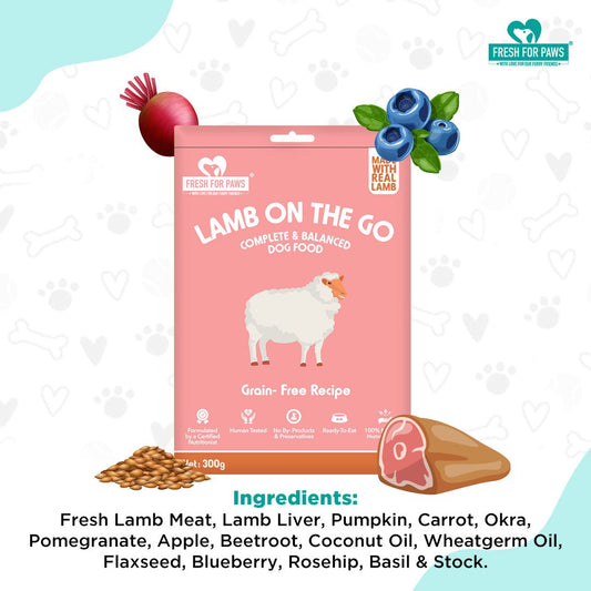 Fresh for Paws Lamb On The Go - 300gm - Wagr Petcare