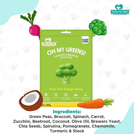 Fresh for Paws Oh My Greens - 300 gm - Wagr Petcare