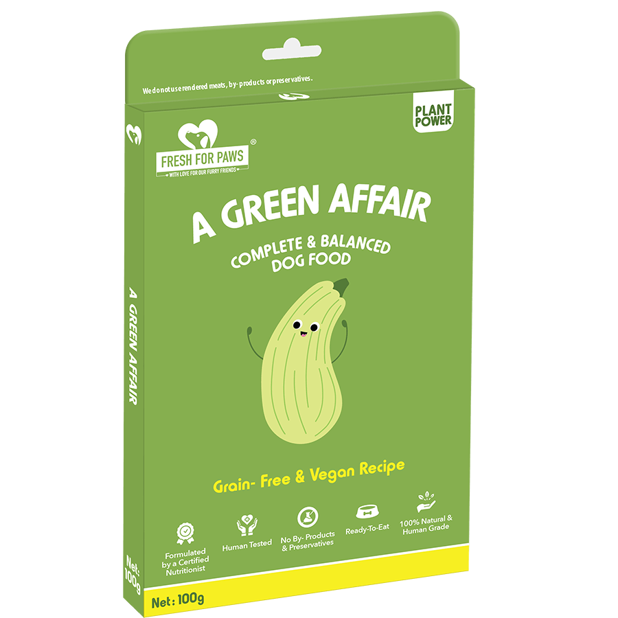 Fresh for Paws' Vegetarian Combo (400gm) + Healing Leaf Hemp Hearts(100gm) - Wagr Petcare