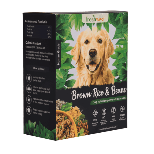 Freshwoof Veg healthy supermeals for dogs - Brown Rice & Beans - Wagr - The Smart Petcare Platform