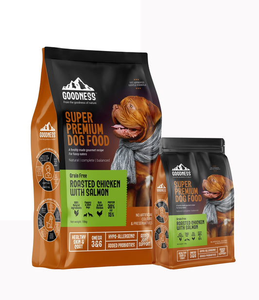 Goodness Grain Free Roasted Chicken with Salmon 10kg with Free 1.5kg - Wagr - The Smart Petcare Platform