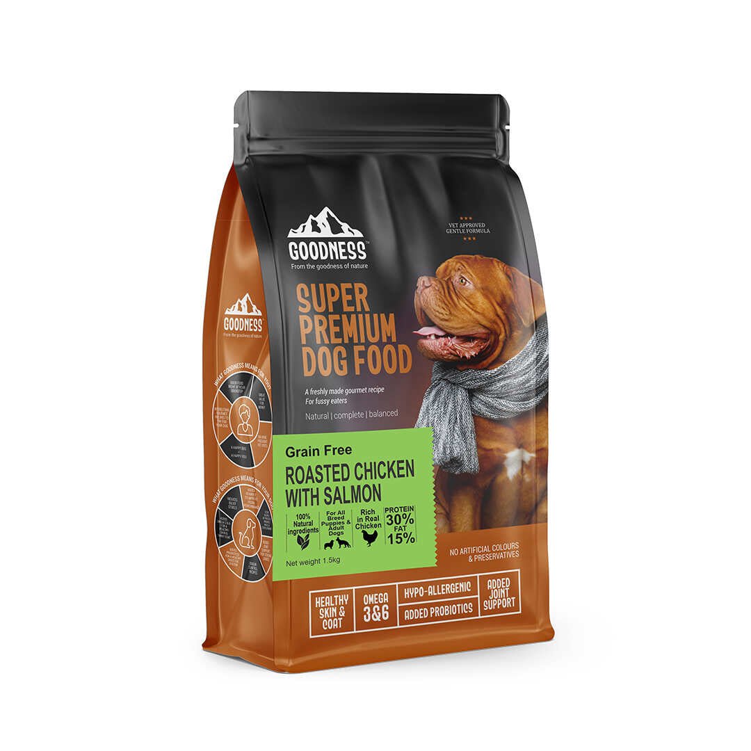 Goodness Grain Free Roasted Chicken with Salmon 1.5kg - Wagr Petcare