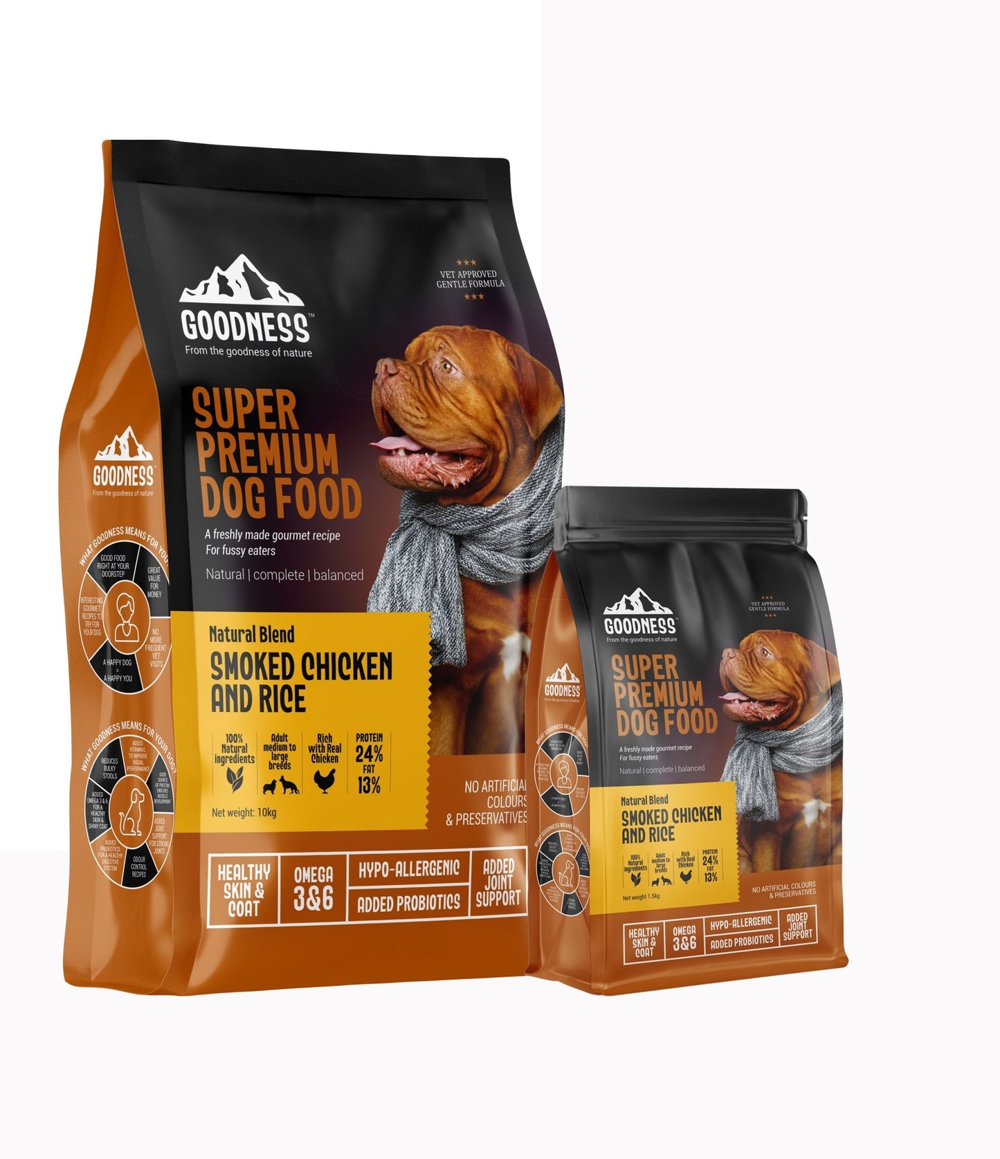 Goodness Natural Blend Smoked Chicken & Rice 10kg with Free 1.5kg - Wagr - The Smart Petcare Platform
